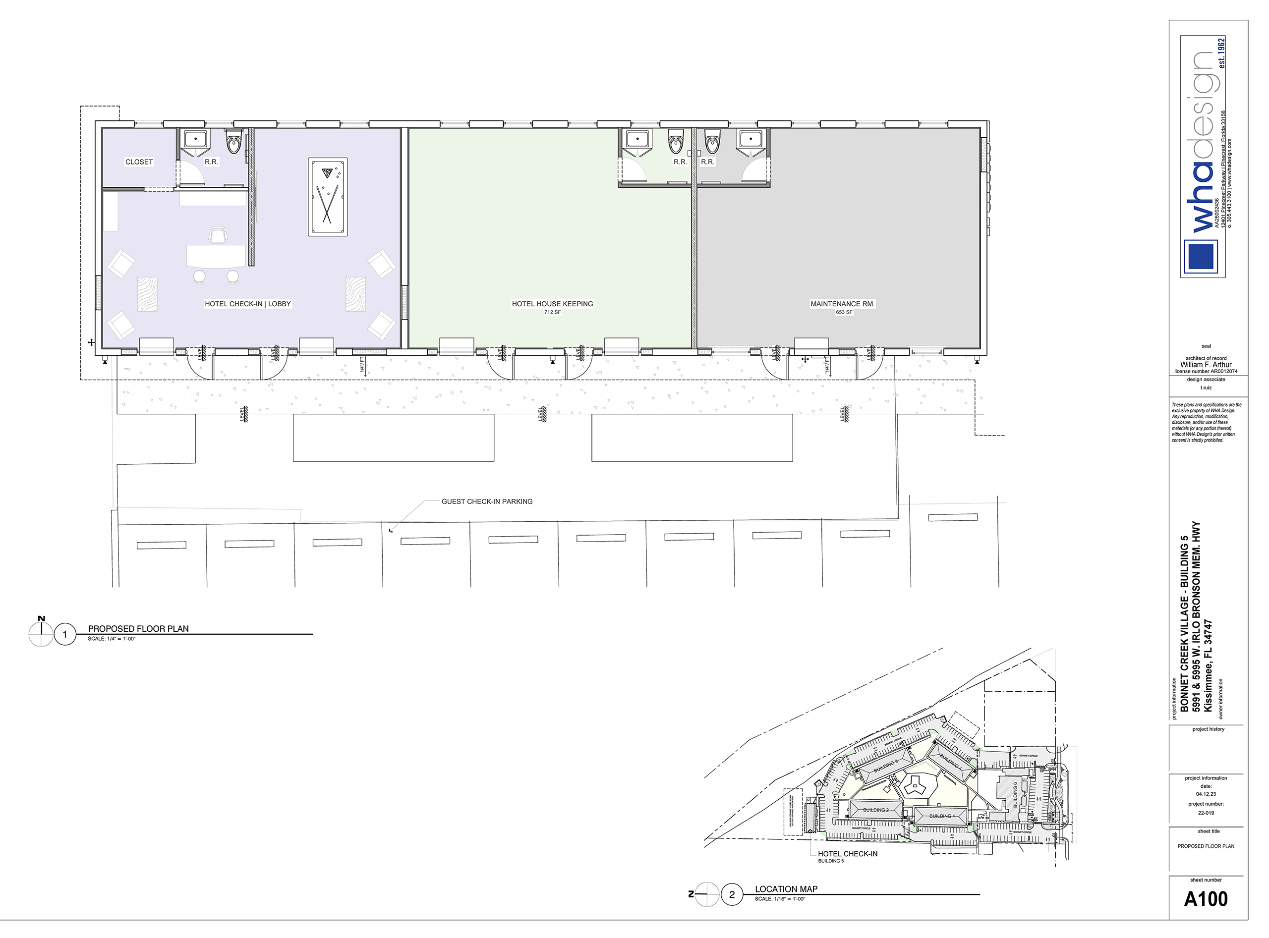 Proposed building floor plans